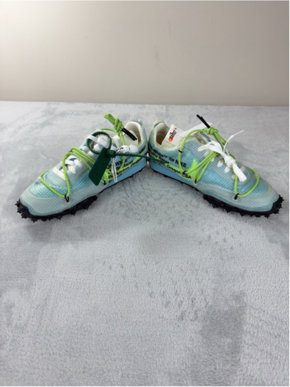 Nike x Off-White Waffle Racer Vivid Sky 2019 DS Size 8 W / 6.5 M Authentic - Picture 10 of 15